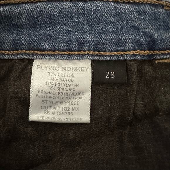 Flying Monkey Women's High Rise Distressed Skinny Jeans Size 28 - Picture 8 of 9